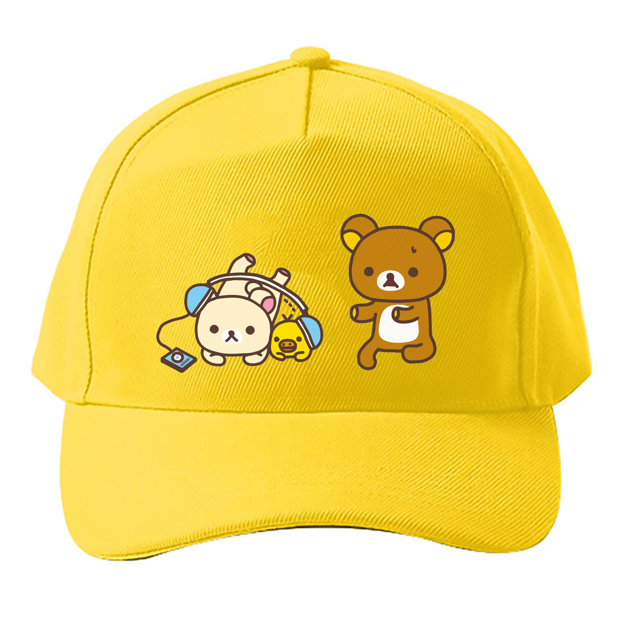 （画像用） リラックマ リラックマ キイロイトリ Rilakkuma Korilakkuma Kiiroitori ベースボールキャップ 綿100％ 男女兼用 帽子 スポーツ